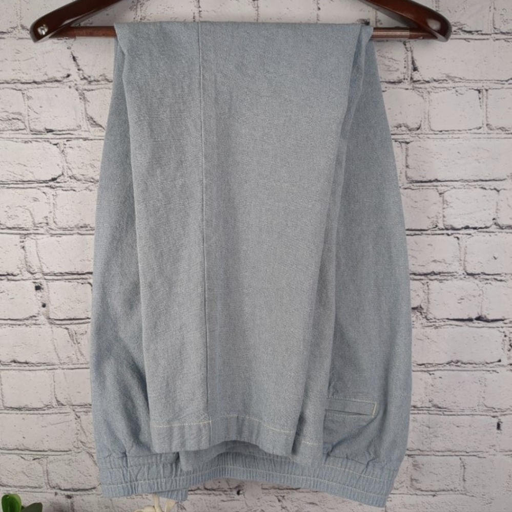 J. Crew drawstring elastic zipper casual pants with pockets light blue XL - Picture 2 of 12